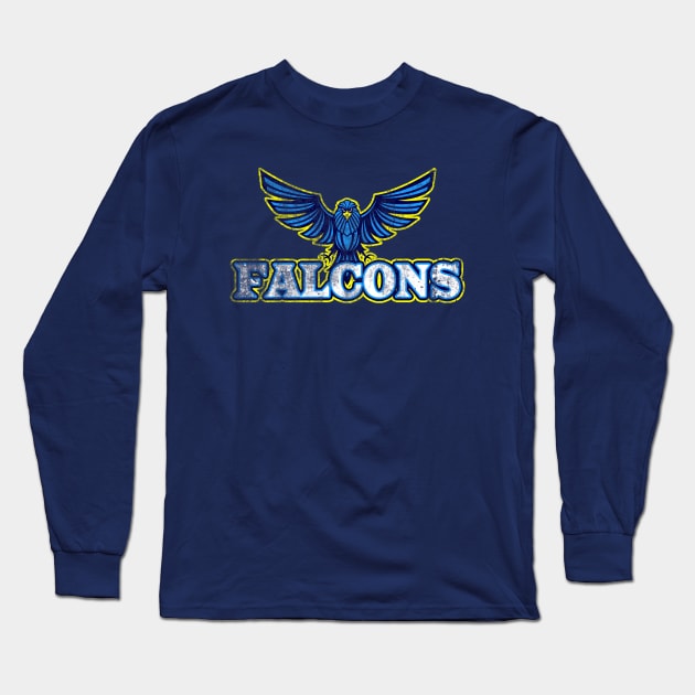 Falcons, distressed Long Sleeve T-Shirt by MonkeyKing